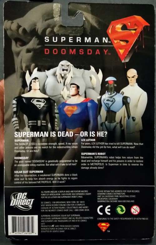 DC DIRECT - SUPERMAN VS DOOMSDAY - RARE DOOMSDAY ACTION FIGURE 16CM HEAVY (SEALED)