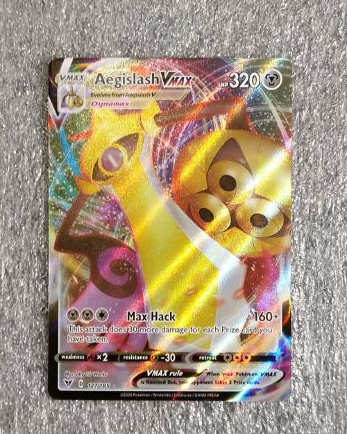 POKEMON CARDS - Aegislash VMAX - 127/185 - Ultra Rare - Vivid Voltage Singles