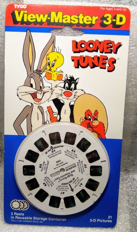 ORGINAL 1991 TYCO VIEW MASTER - LOONEY TUNES 3 REEL SET NM SEALED - RARE