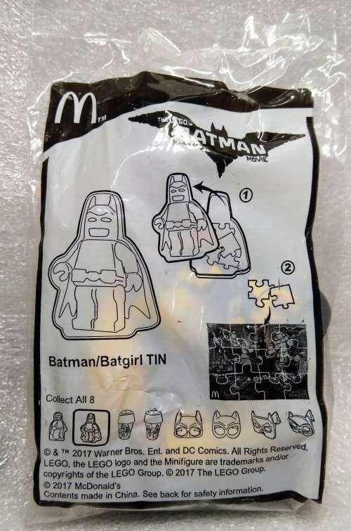 2017 Sealed McDonalds Batman Tin With Puzzle - The Lego Batman Movie