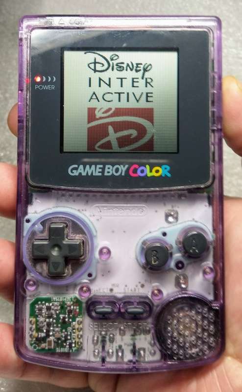 1998 - NINTENDO GAME BOY COLOR - RARE TRANSPARENT ATOMIC PURPLE GREAT COND + FREE GAME SNOW WHITE