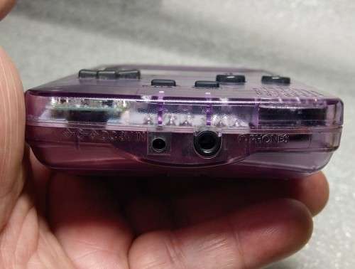 1998 - NINTENDO GAME BOY COLOR - RARE TRANSPARENT ATOMIC PURPLE GREAT COND + FREE GAME SNOW WHITE