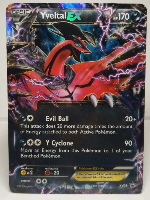 POKEMON TRADING CARDS - TCG - Yveltal EX - XY08 - Ultra Rare Pokemon XY BlackStar Promos - LP