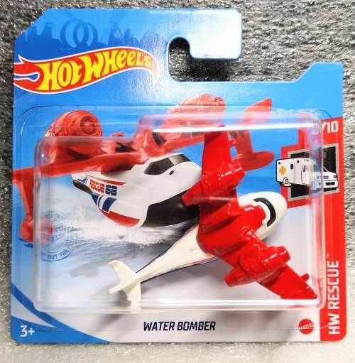 HOTWHEELS / HOT WHEELS - DIE CAST VEHICLE - HW RESCUE- WATER BOMBER PLANE - RARE WHITE VERSION