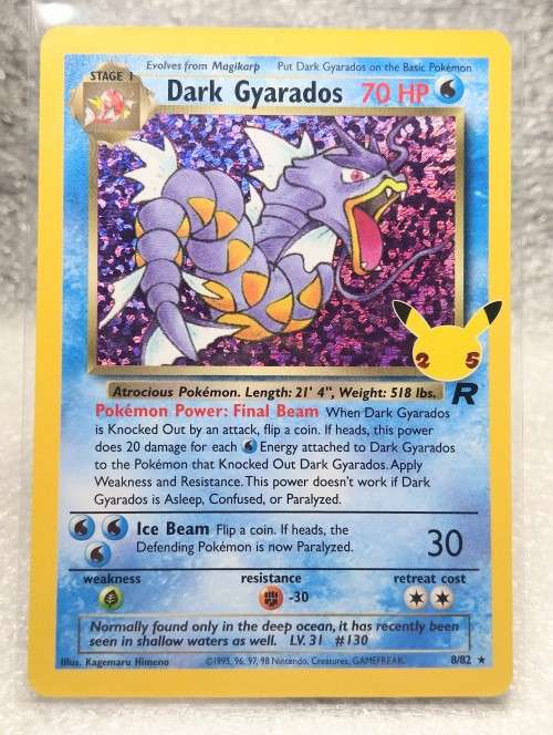 POKEMON TRADING CARDS - TCG - Dark Gyarados - 8/82 - Holo Rare (Classic Collection)
