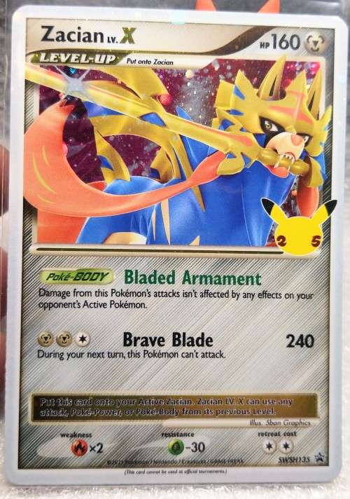 POKEMON TRADING CARDS - TCG - Zacian LV.X - SWSH135 - Black Star Promos