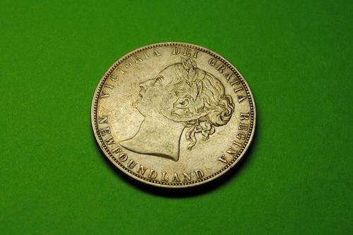 1900 CANADIAN SILVER 50C NEWFOUNDLAND! MINTAGE ONLY 150 000! SCARCE!!!