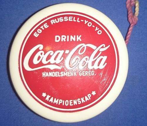 EXTREMELY RARE LATE 1960'S  AUTHENTIC AFRIKAANS COCA-COLA RUSSEL CHAMPIONSHIP YO-YO!