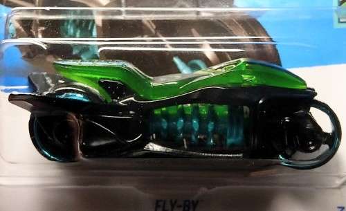 HOTWHEELS / HOT WHEELS DIECAST CARS - Daredevils Fly-By Drag Bike - Rare Trans Green
