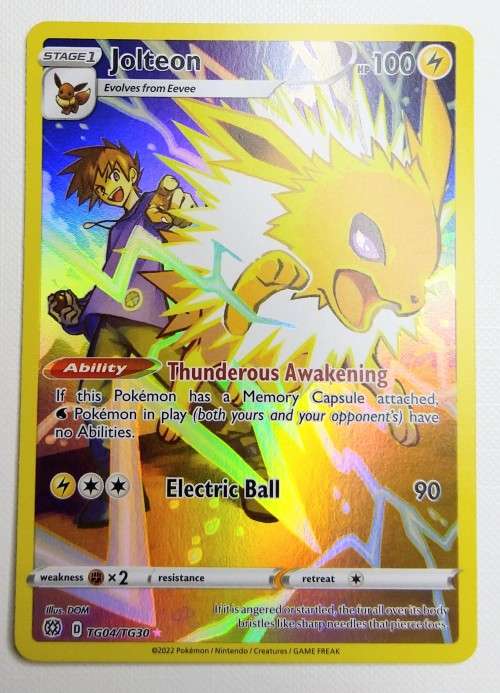 POKEMON TRADING CARDS - TCG - Jolteon - TG04/TG30 - Holo Rare - Brilliant Stars Singles