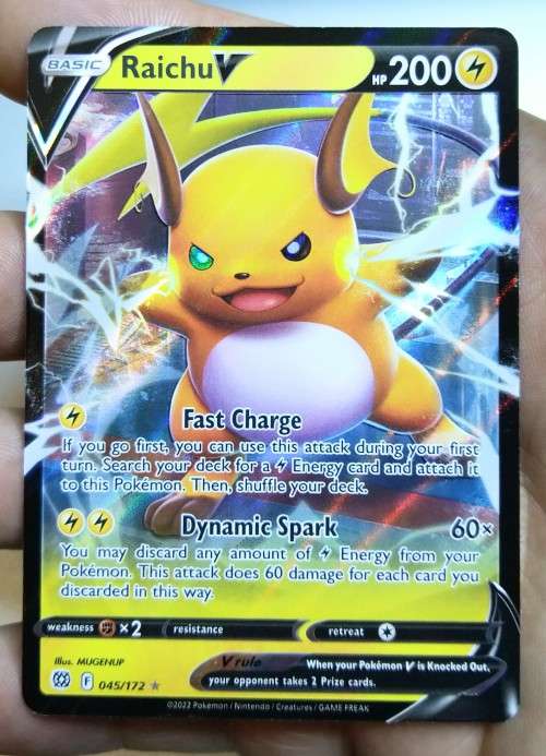 POKEMON TRADING CARDS - TCG - Raichu V - 45/172 - Ultra Rare - Brilliant Stars Singles