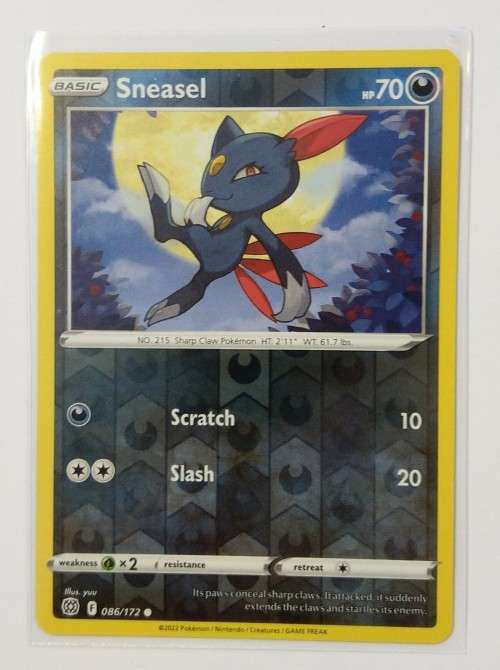 POKEMON TRADING CARDS - TCG - Sneasel - 86/172 - Reverse Holo - Brilliant Stars