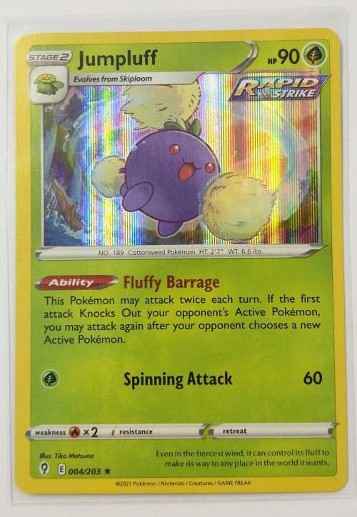 POKEMON TRADING CARDS - TCG - Jumpluff - 4/203 - Holo Rare - Evolving Skies