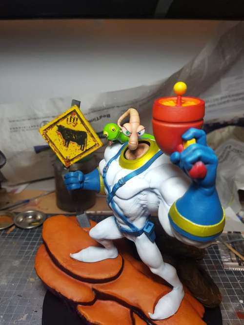2012 MEZCO - EARTHWORM JIM - ACTION FIGURE - EXTREMELY RARE - SEALED