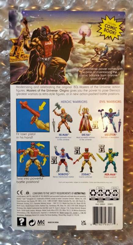 USA IMPORT-MATTEL - MOTU - MASTERS OF THE UNIVERSE - ORIGINS - ZODAC RETRO PLAY