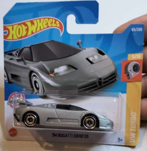 HOTWHEELS / HOT WHEELS - DIE CAST VEHICLES - `94 BUGATTI EB110 SS METALLIC SILVER - RARE