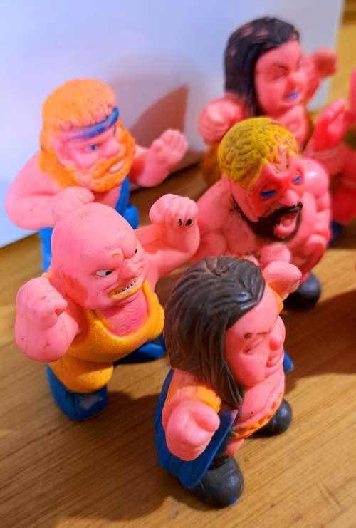 RARE 1980`s SOMA - SOMA WRESTLERS -  Approx 4CM - LOT OF 7