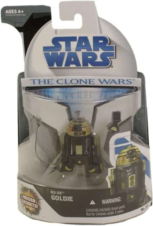 Original Star Wars Clone Wars Animated Action Figure No. 23 R3-SG Goldie - Super Rare