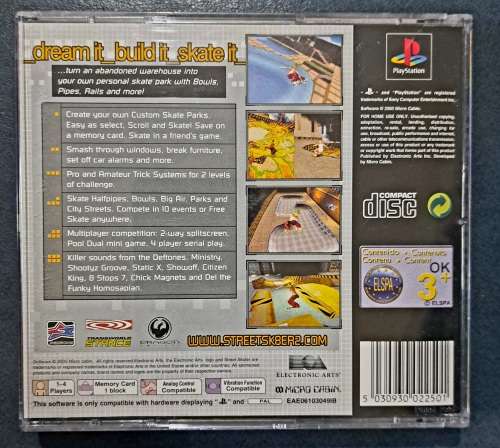 Original PAL  Sony PS1 - Street Skaters 2 - Game Disc