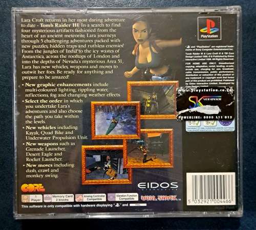 Original PAL  Sony PS1 - Tombraider 3 - Game Disc