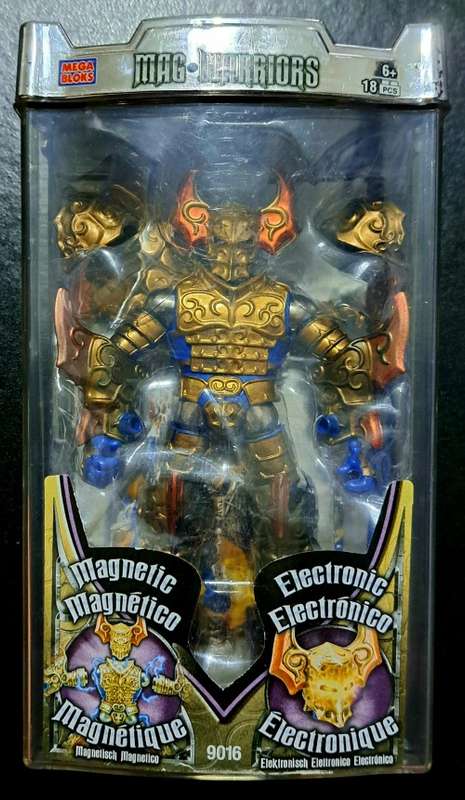 Rare 2005 Sealed - Mega Bloks - Mag Warriors 12cm - Paladar - Magnetic parts - Eyes/Head lights up
