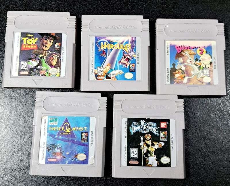 Game Boy Game Cartridge Bundle of 5 Games