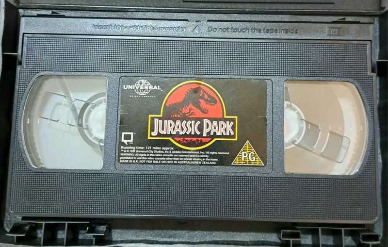 1993 - Jurassic park VHS video tape - limited edition 3D fossil edition - rare