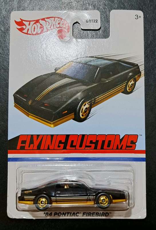 Hot Wheels - Flying Customs - 1984 Black Pontiac Firebird - Mattel Die Cast 1:64