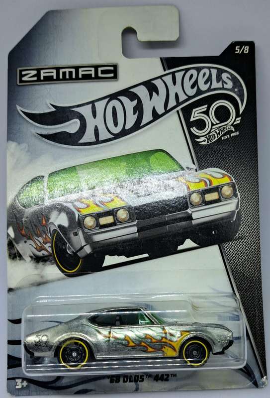 Hot Wheels 50 Years - Die Cast Vehicles 1:64 - ZAMAC - 68` OLDS Mobile 442