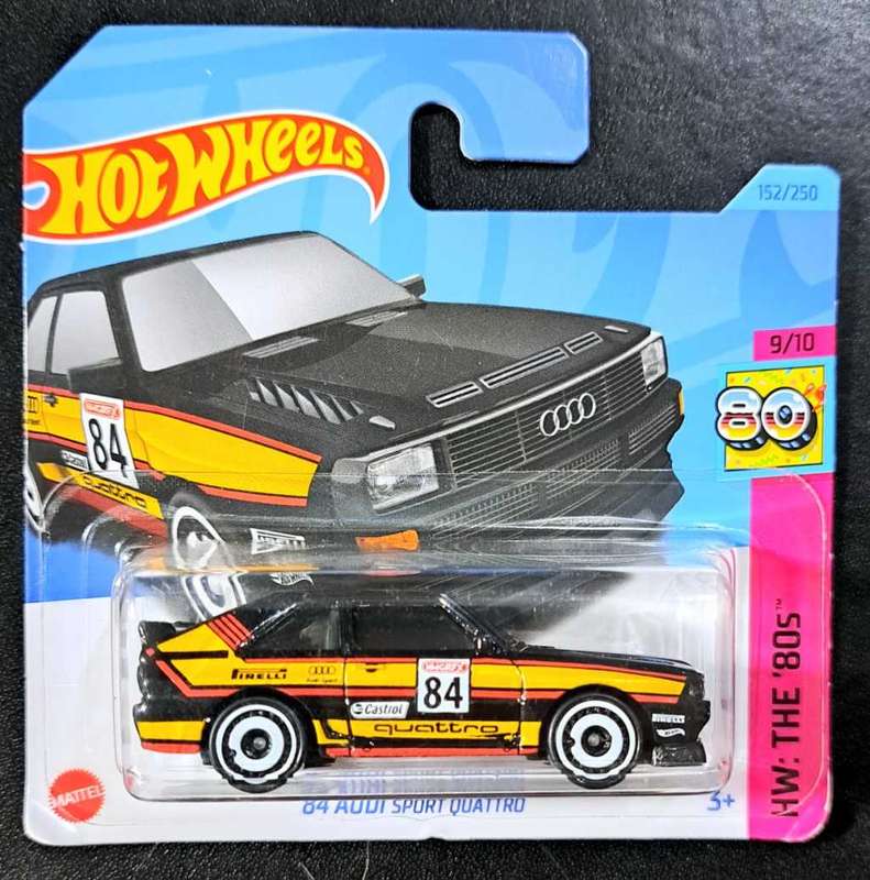 Hot Wheels  - Dragstrip - 1984 Audi Sport Quattro - Black - Mattel Die Cast 1:64