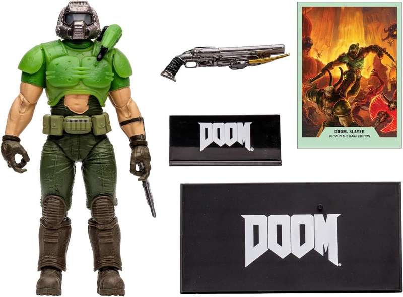 McFarlane Toys - Doom Slayer Classic Glow in The Dark Edition, 7in Action Figure, Gold Label