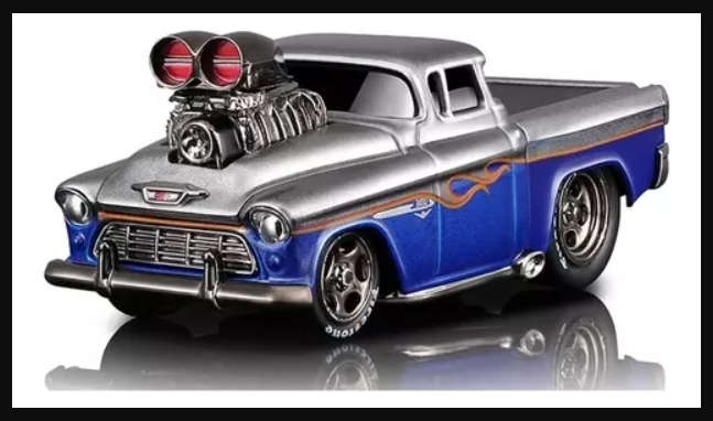 Muscle Machines - 1955 Chevrolet Cameo Pickup Truck plus display stand - Stunning!