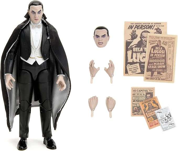 2022 - JadaToys -  Bela Lugosi Dracula 15cm Moveable Figure with Accessories - Signature edition