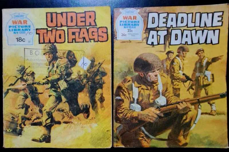 Rare - Vintage WAR Pictures Library - B&W Mini Comic Books - Lot Of 6