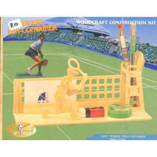[MSC:I:W]-Woodcraft Construction Kit - Tennis Pen-Container