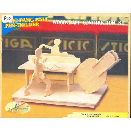 [MSC:I:W]-Woodcraft Construction Kit - Ping-pang Ball Pen Holder
