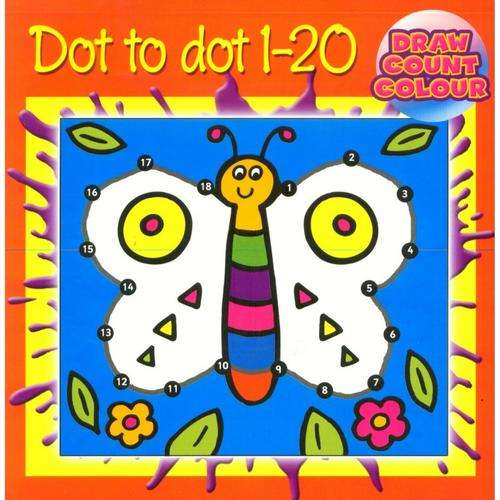 [B:2:S]-Dot to dot 1-20. Draw Count Colour