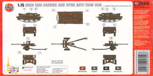 [PM:AF:A]-AirFix - Bren Gun Carrier and 6PDR Anti-Tank Gun - 1:76