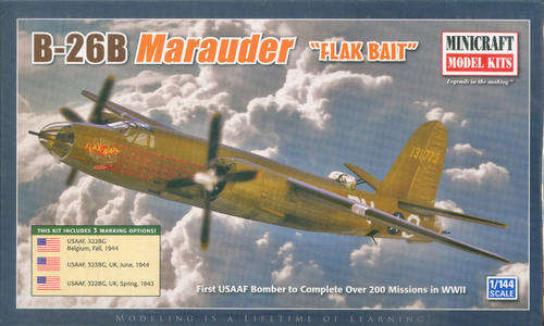 [PM:MC:C]-MiniCraft - B-26B Marauder "Flak Bait" - 1:144