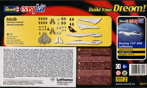 [PM:RV:P]-Revell - Boeing 747-400 Lufthansa (EasyKit) - 1:288