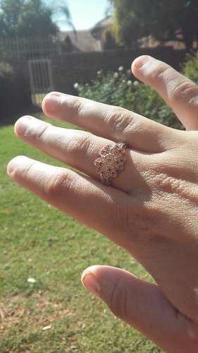 0.23ct RED DIAMOND STERLING SILVER RING