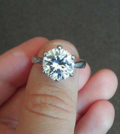 Big Silver CZ ring for sale