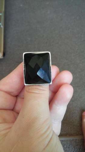 Big and Bold Onyx Ring (18ct Gp)