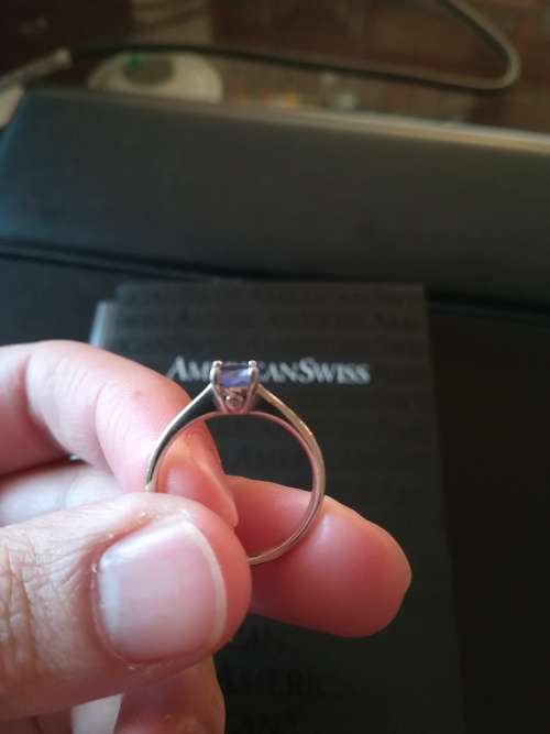 BARGAIN!!! American Swiss Tanzanite Pave Ring