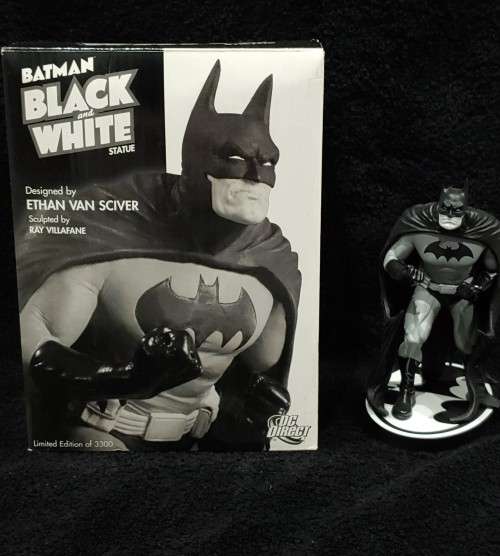 Batman Black And White Statue