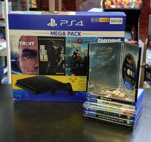 PS4 Console Bundle Slim 500Gb +6  games