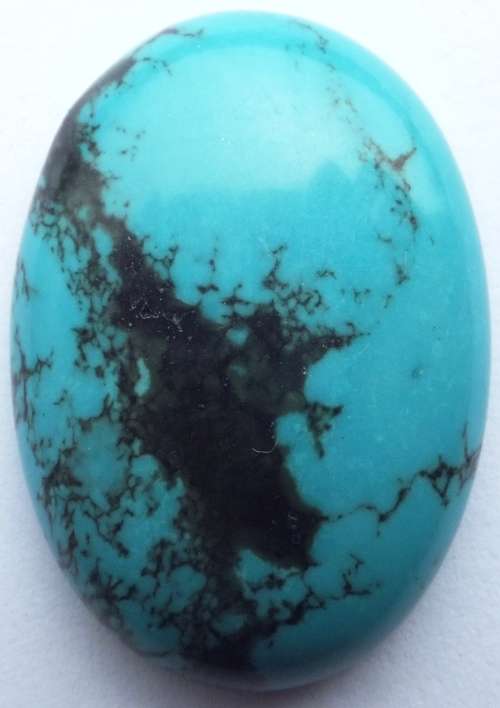 NATURAL SINKIANG TURQUOISE CABOCHON - 30 x 22 mm