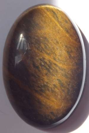 HUGE NATURAL GOLD TIGERS EYE CABOCHON - 50 x 35 mm