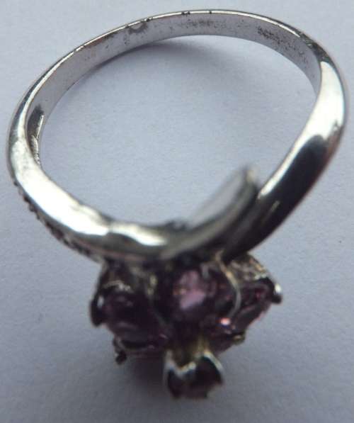 Pink Lab Sapphire Antique Silver Ring
