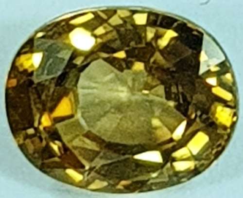NATURAL GOLDEN SPARKLING ZIRCON (CAMBODIA) - 8x6mm - 2.2 ct
